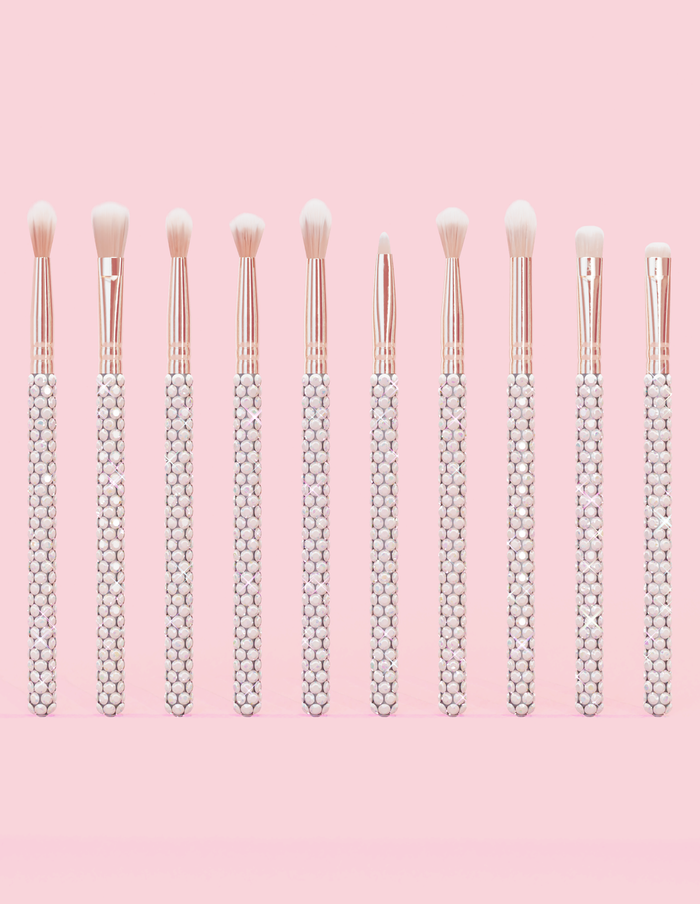 Crystal 20-Piece Eye & Face Makeup Brush Set