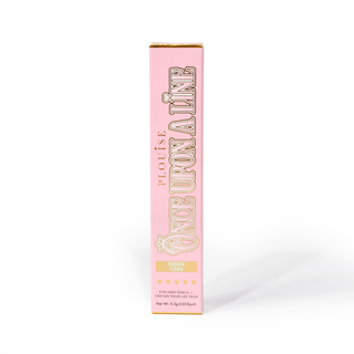 A pink P.Louise package with pink and gold designs saying 'Once Upon A Line' containing an eyeliner pencil
